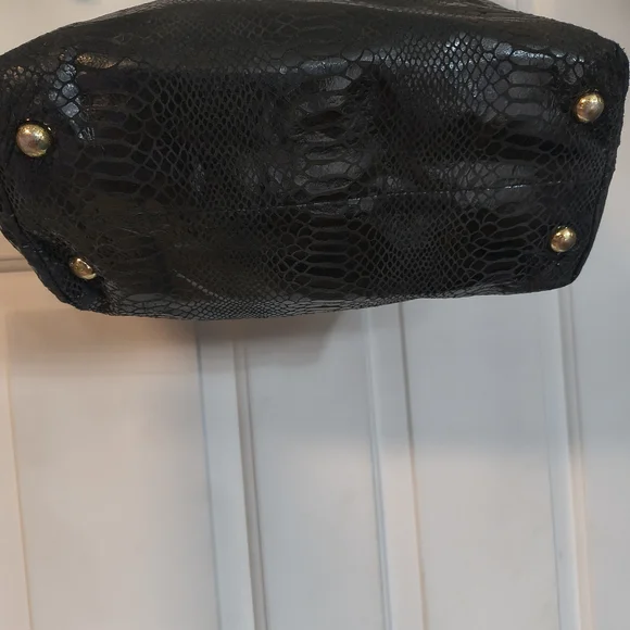 Michael Kors Black Snake Print Shoulder Bag Animal Print Designer Purse